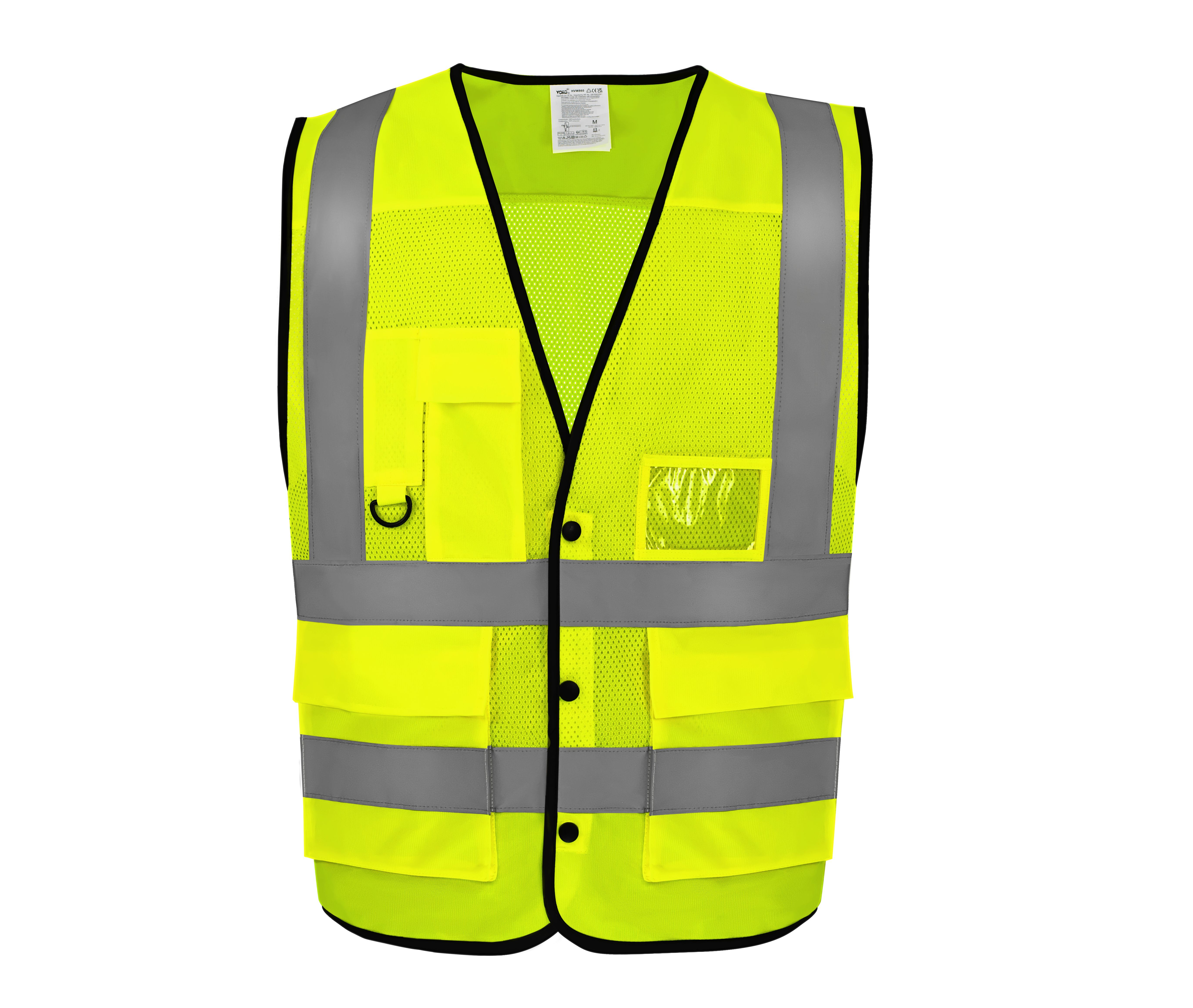 HI VIS SUPERIOR ECO OPEN MESH BUTTON WAISTCOAT